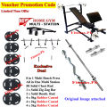 Special Promotion Price 8 in 1 42kg 52kg 54kg Multi Position Bench Press Dumbbells Curl Rod 5ft Rod Bicep Curl Rubber Coated Weight Plates Best Home Gym Dumbel. 