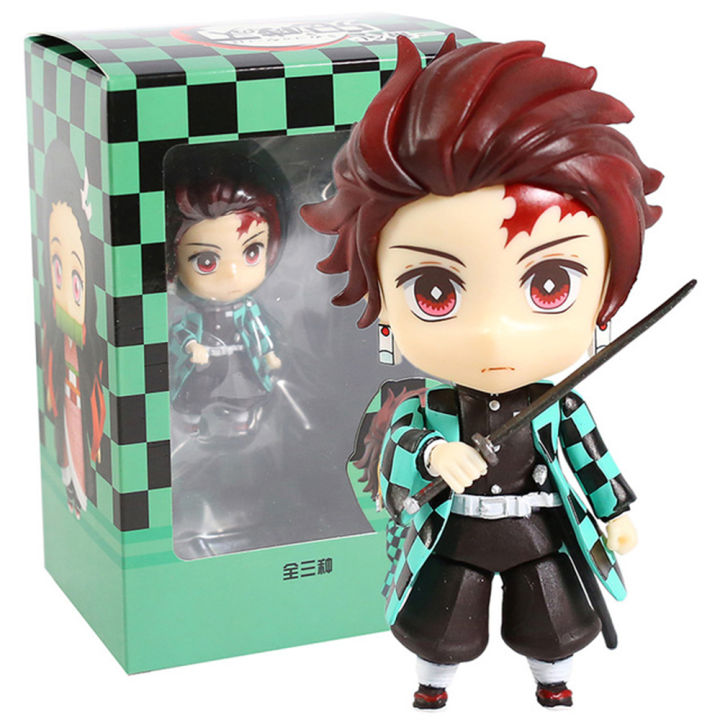SHEBE668 Kimetsu no Yaiba Demon Blade Agatsuma Zenitsu Miniatures Kamado Tanjirou Figurine Model Anime Demon Slayer Action Figure Toys Toy Figures