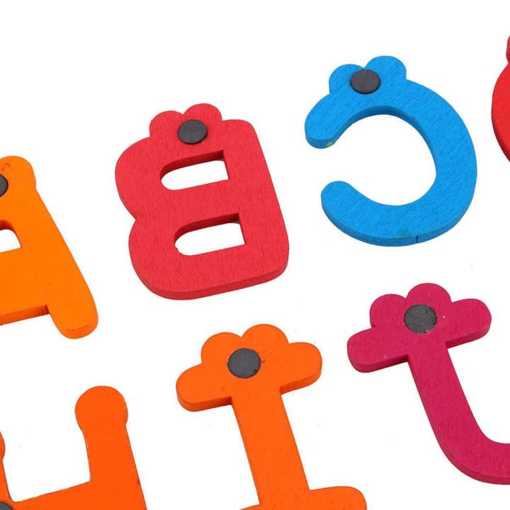 Ccdes 26pcs/set Letters A-Z Kids Wooden Alphabet Fridge Magnet Child Educational Toy