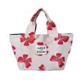 Bow Detailing Floral Tote Bag Artistic Design Durable Canvas French Style Oil Painting Bag Handheld Bag Single Strap Vintage Handbag for Daily Use Fashionistas Picnic Accessory Ladies' Lunch Bag. 