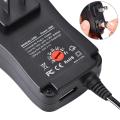Universal AC / DC Power Adapter Supply 5V 2.1A USB Port 6 Tips 30W 3V/4.5V/5V/6V/7.5V/9V/12V UK. 