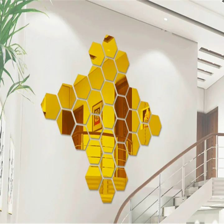 12PCS%20Removable%20Acrylic%20Mirror%20Setting%20Hexagon%20Wall%20Sticker%20Decal%20Honeycomb%20Mirror%20for%20Home%20Living%20Room%20Bedroom%20Decor%20-%20Image%204