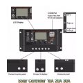 PWM 10A 20A 30A Solar Charge Controller 12V 24V LCD Display Dual USB Solar Panel Charger. 