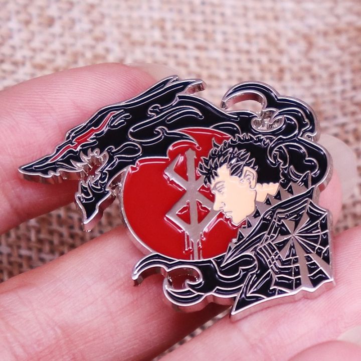 BERSERK Guts The Black sman Enamel Pin Beast of Darkness Badge Japanese Manga Series Brooch Backpack Decoration Jewelry