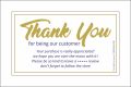 Thank You For Your Order Card Praise Labels For Businesses. 