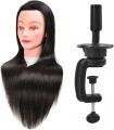Hair Dummy Training Head For Hair Styling Practice Salon Cutting Hair (Black). 