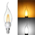 B22 4W Edison Filament COB LED Chandelier Candle Light Bulb Pure White. 