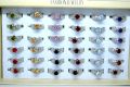 Pack of 12 Fashion Jewellery Silver Color Black Red Light Blue Orange Blue Red Zircon Rings for Girls Women - RC-IMP-RG-04-Pack12. 