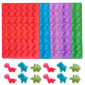 19.3*11.9*0.8cm Silicone Chocolate Mold Durable Chocolate 48 Cavity Dinosaur Silicone Mold Silicone Mold Candy Mold for Kitchen Home Cake Decorating Baking tools Chocolate mold Silicone tray candy. 