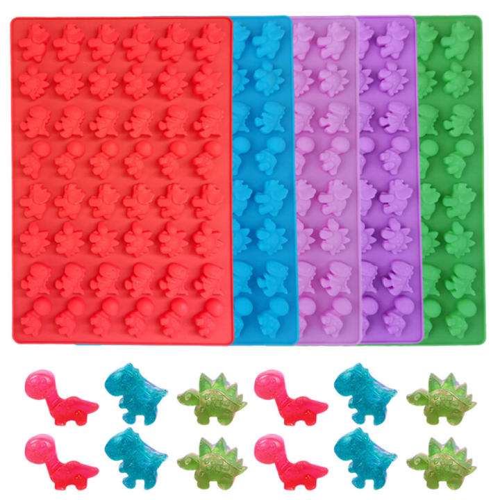 19.3*11.9*0.8cm Silicone Chocolate Mold Durable Chocolate 48 Cavity Dinosaur Silicone Mold Silicone Mold Candy Mold for Kitchen Home Cake Decorating Baking tools Chocolate mold Silicone tray candy