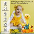 Talk Back Duck Toy, Electric Dancing Light Up Rattles Baby Toys, Talking Toy Repeats What You Say Wriggle Interactive Plush Toy Dancing Duck Singing 60 Songs. 