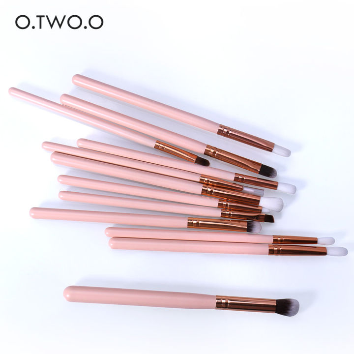 OTWOO - 12 PCs Eye Makeup Brushers Set (Pink)