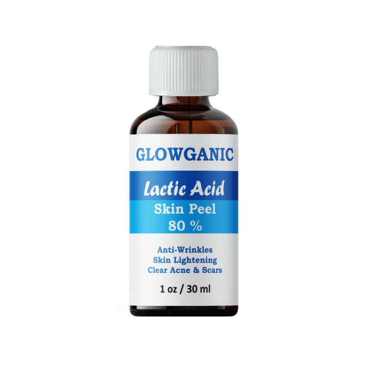 Glowganic Lactic Acid Peel 30 Ml Exfoliating Facial Treatment for Brighter Skin