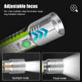 New 520A Multifunctional Zoomable Flashlight Wind Fire Torch Rechargeable USB, Powerful Torches High Lumen Super Bright 30W LED, 8 Modes, IP65 Waterproof, Portable Emergency Flashlight for Camping, Dog Walking, Power Outage. 
