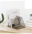 Best File Holder Desk Organizer Triangle Wire 9 Section Desktop Iron Book Stand Magazine Holder For Office Home Decoration. 