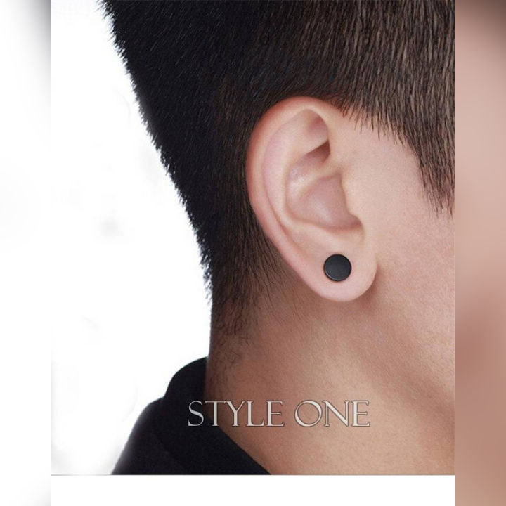 Black Magnetic Earrings Unisex