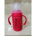 Baby feeder glass with silicon cover 120 ml 4 oz. 