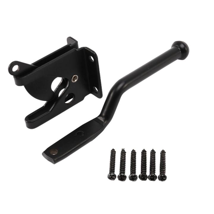 Self-Locking Gate Latch Post Mount Automatic Gravity Lever Single Side