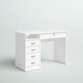 Home Office Desk, Study Table, Writting Desk with 5 Drawers, Living Room Bedroom furniture ,Multispacer White, 43.03'' Desk. 