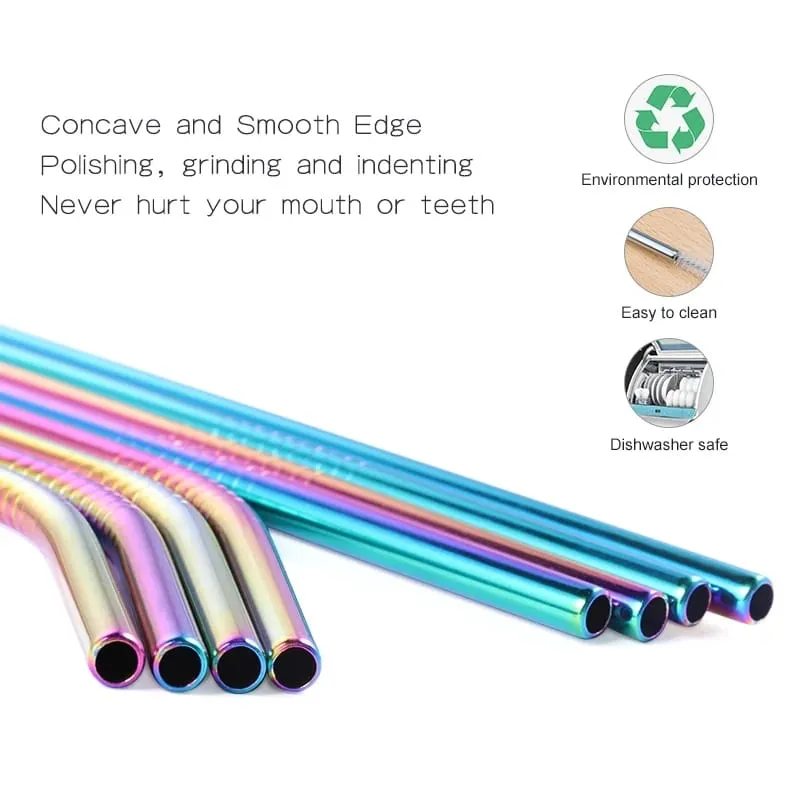 Rainbow Stainless Steel Straws