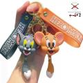 PACK OF 2 TOM AND JERRY SOFT SILCONE MADE KEYCHAIN FOR BOYS AND GIRLS Keyrings For Children. 