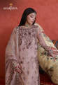 Asim Jofa-AJULN-12 Embroidered Zari Check Net Unstitched 3 Pcs-Dress for girls. 
