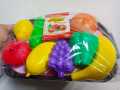 Artificial Fruits toy Basket Pretend Play for Kids fruit basket kitchen toy Plastic Fruits. 