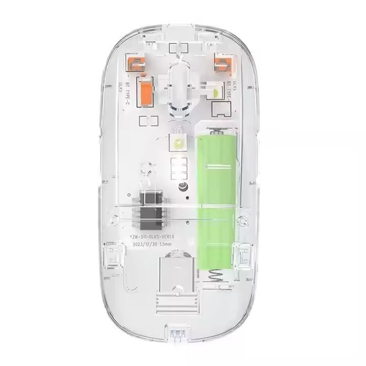 Transparent Wireless and Bluetooth Rechargeable Mouse