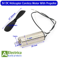 2 Pair Micro 3V DC Coreless Motor with Propeller Set for DIY Drone, RC Helicopter, Airplane & Robotics Projects – by Electrica. 