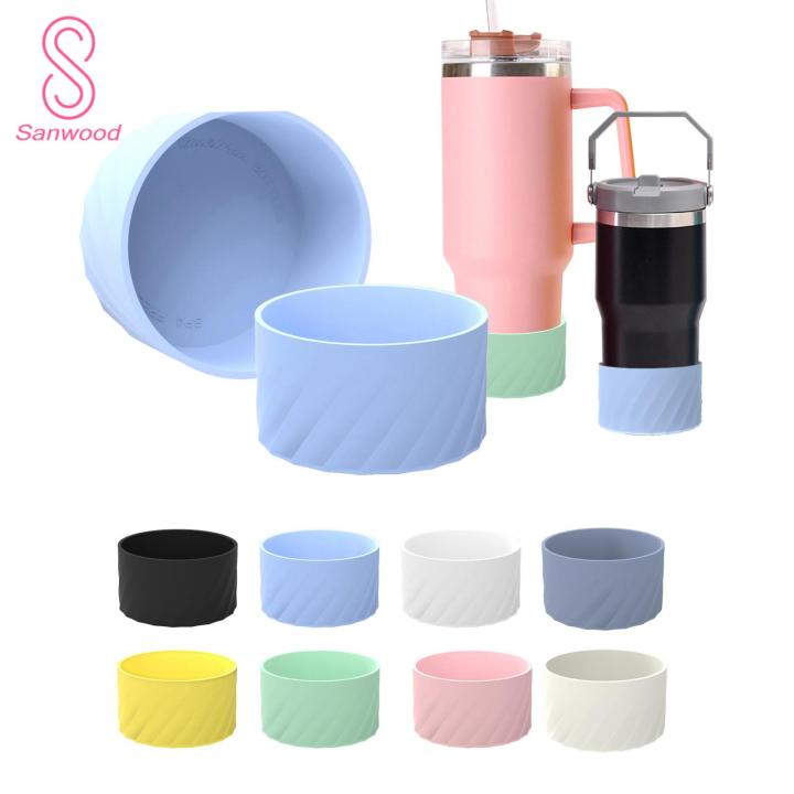 Tumbler Cover Silicone Anti-slip Tumbler Boot Cover Noise Reducing Scratch Resistant Cup Protector for Travel Water Bottle Southeast Asian Favorite Water Cup Protector