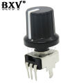 5Set=10PCS RV09 (5PCS+5PCS) Vertical 1K ~ 500K Ohm Adjustable Resistor 3Pin Seal Potentiometer For Arduino With Knob White Cap. 