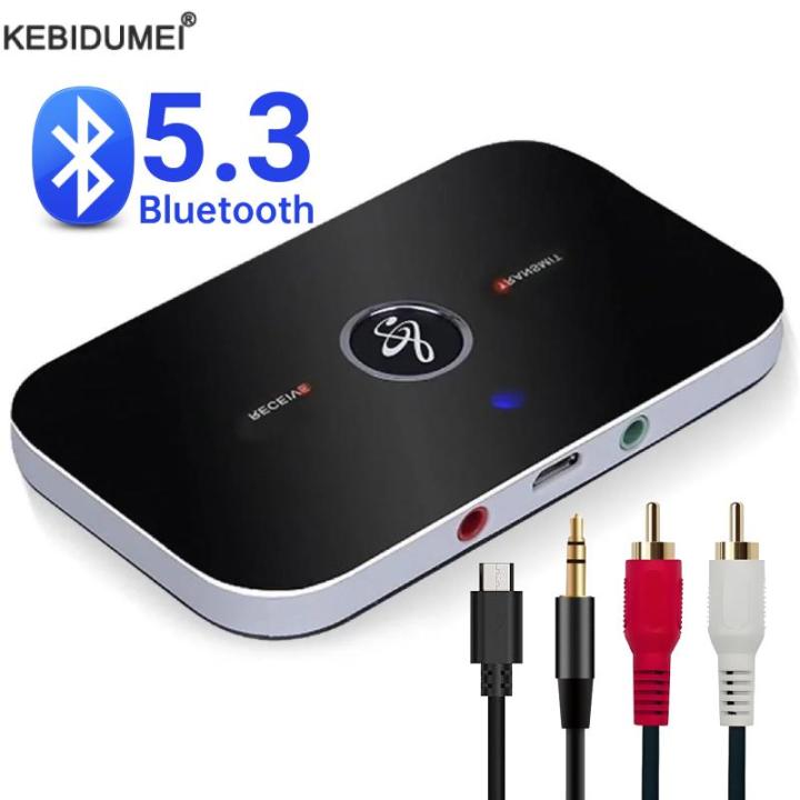 Transmitter Receiver Bluetooth Audio Stereo 3.5mm AUX Jack RCA USB Dongle Music Wireless Adapter For Car kit PC TV Headphone