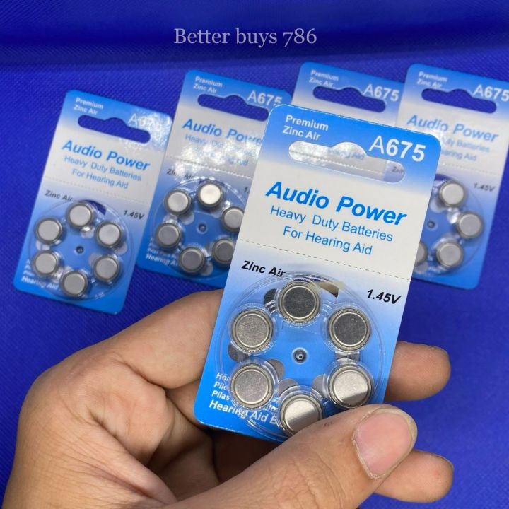 . hearing aids 675 hearing aid battery cell and all size available