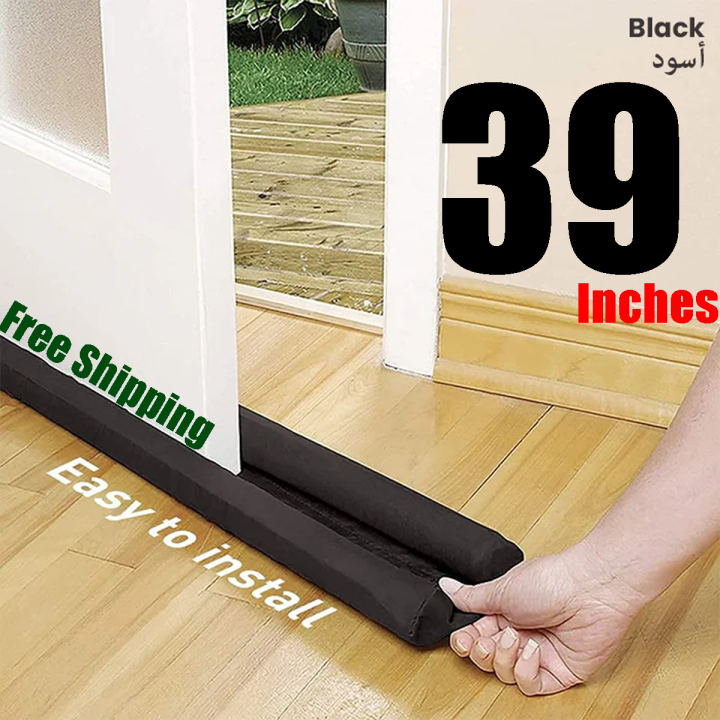 Door Dust Stopper Waterproof | Heavy-Duty Plastic, Rubber, Silicone, Foam, and Brush Seal | Door Dust Air Sound Stopper Tape | Black Weatherproof Water Resistant Draft Guard for Home, Office, Garage, Interior & Exterior Doors