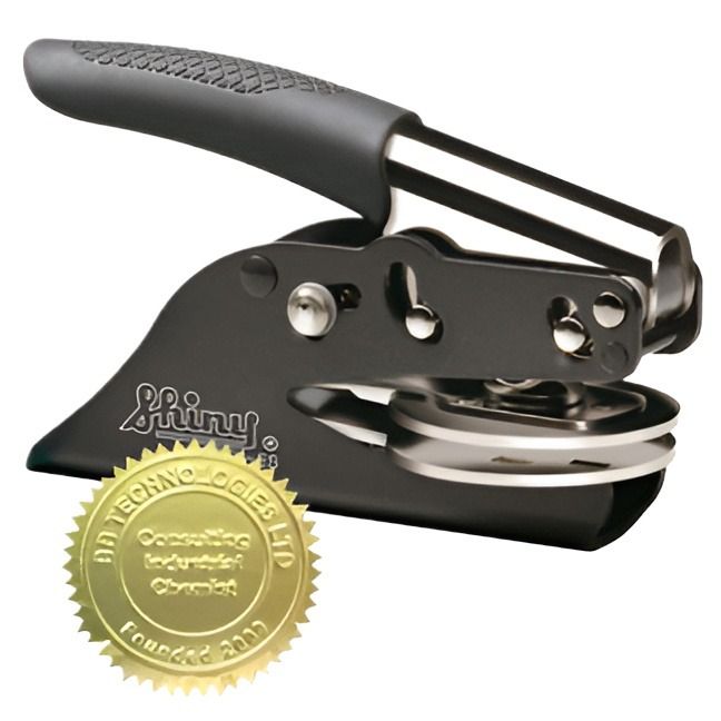 Emboss Stamp Shiny EM Handheld Pocket Embossing Seal Stamp. Without Sticker. Customise Your Own Emboss Seal Stamp