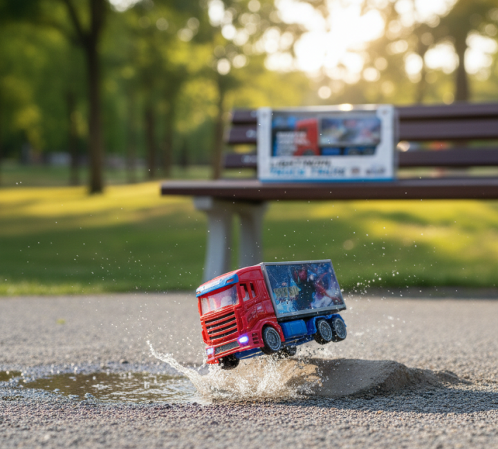 Premium Remote Control Spider-Man Theme Cargo Truck – 6-Wheel RC Semi ...