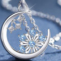 Women Necklace Moon Snowflake Exquisite Wear-resistant Necklace. 