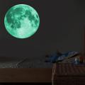 20CM Luminous Moon 3D Wall Sticker Moonlight Glow in the Dark Room Window Decor. 