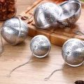 Spice, Herb,Tea and Seasoning Filter Ball with Hanging Hook - Stainless Steel Ball Tea Infuser Mesh Filter Strainer w/hook Loose Tea Leaf Spice Ball with Rope chain Home Kitchen Tools. 