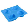4 Shapes Soap Mold Silicone With Design Embossed Design 03. 