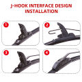OEM Car Wiper Blades J U Hook 13 14 15 16 17 18 19 20 21 22 24 26 Windshield Windscreen Rubber Car Accessories 1PC. 