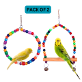 Kolachipets 8 in 1 Bird Cage Accessories Bundle | Parrot Toys, Bird Toys, Parrot Swing, Bird Swing, Parrot Ladder, Bird Ladder, Budgie Toys, Lovebird Toys, Cockatiel Toys, Parrot Chew Toy, Bird Climbing Toy, Parrot Wooden Toys, Bird Playground for Cage. 