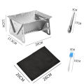 Quasar Portable Charcoal Stove Portable Folding Campfire Grill for Outdoor Bbq Rustproof Corrosion Resistant Lightweight Compact Design for Camping Picnics. 