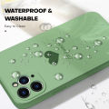 Hontinga for Tecno Spark 5 Air / Spark 6 Air Back Cover Simple Lover Heart Pattern Case Soft Square Edge Liquid Silicone Phone Cases. 