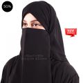 Naqab Patti Arabic Saudi Bidoonessma Half Niqab Patti for girls 10x12 Dori Adjustable Ready to Wear Decent  look With Brand Label Saudi Half Niqab Patti Dori For Girls Face Mask Dust Cover  for School College University Girls Gifting For All Occasion. 