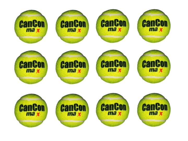 CanCon Max cricket tennis tape ball light wieghted Pack Of 12 (gas ball)