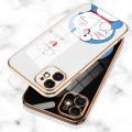 Free Lanyard of UCUC for iPhone 12 Mini Case Cute Jingle Cat Luxury 6D Plating Soft Casing Silicone Ultra Thin Phone Cover. 