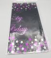 HAPPY BIRTHDAY BLACK PINK TABLECOVER ( 54 INCH X 72 INCH ). 