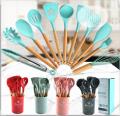 Silicone 12 Piece Kitchen Utensil Set - Multicolor. 