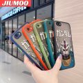 JIUMOO For Iphone 6 Iphone 6s Case Cartoon Cute Gundam Frosted Transparent Back Cover Lens Camera Protect Phone Case Edge Full Cover Casing Hard Cases. 